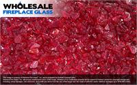 Ruby Red Fireplace Glass
